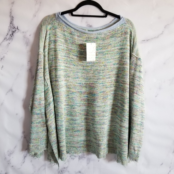 Free People Oversized Sweater, Size Medium - Picture 5 of 15